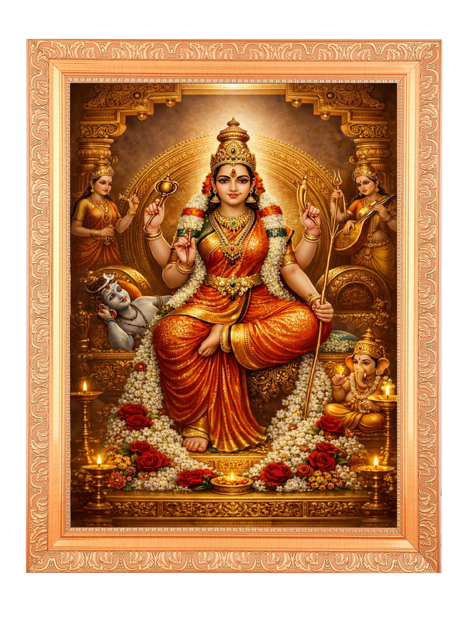 Lalita Tripura Sundari Goddess Framed Print, Hindu Art, Housewarming ...