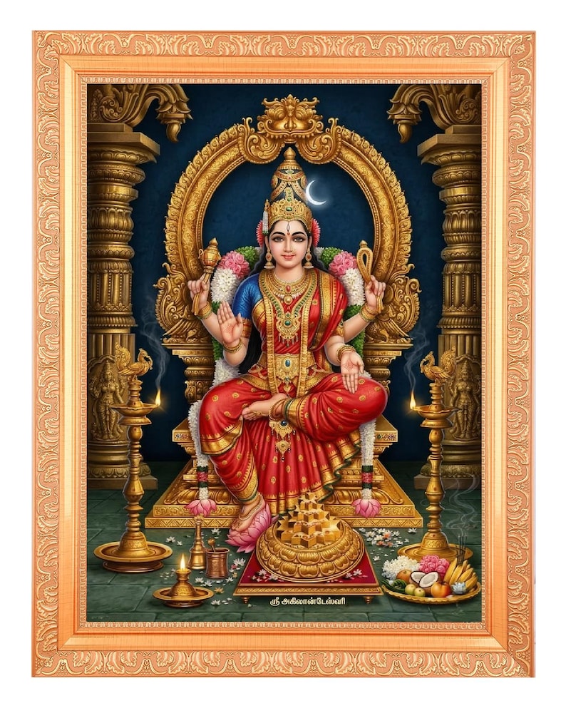 Lalita Tripura Sundari Goddess Framed Print, Hindu Art, Housewarming ...