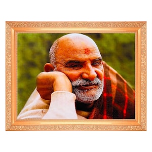 Neem Karoli Baba Stampa Digitale Foto In Cornice Dorata 11 x 14 Pollici) O (27,94 X 35,56 Cm)