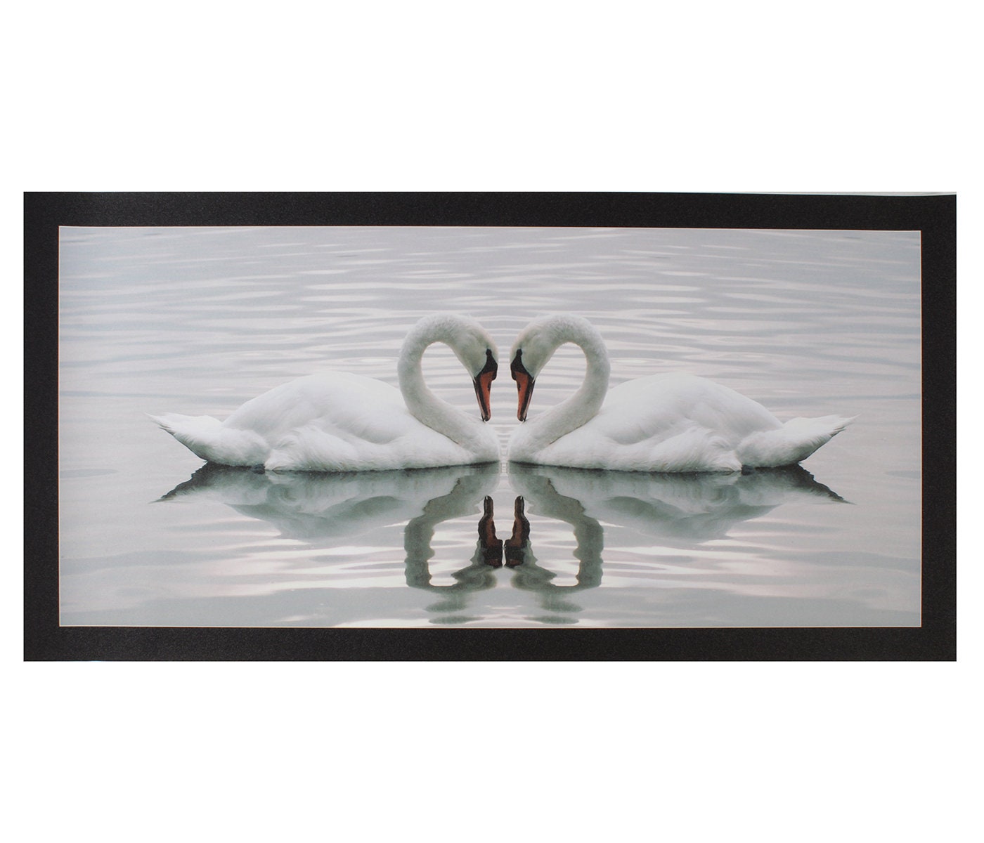 20 X 40 Inches Loving Swans Wall Sticker Poster Sparkle Print Without Frame