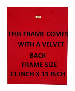 Sabarimala Ayyappa Swamy Cornice Da Parete Dorata Con Immagine - 27,94 X 33,02 Cm - Decorazione Religiosa