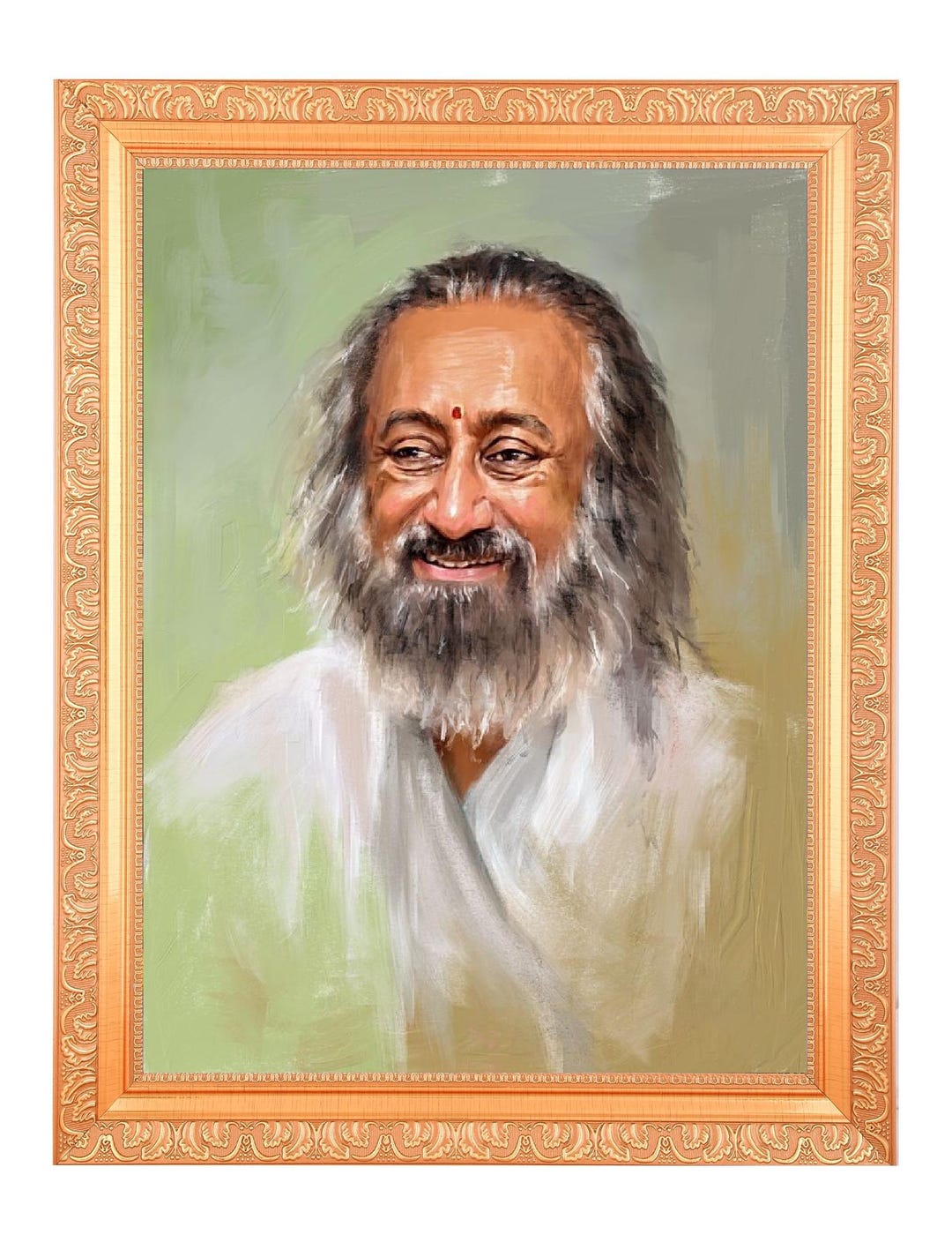 Golden Design Ravi Sri Sri Ravi Shankar Photo Print, Golden Artwork Frame (11 X 14 Inch ...