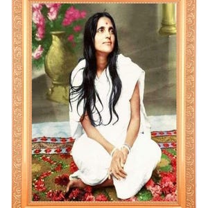Sri Anandamayi Maa “I Bless You.” Digital Photo In ArtWork Golden Frame (11 x 14 Inch)OR(27.94 X 35.56 Cm) Religious Gifts In 3 Designs