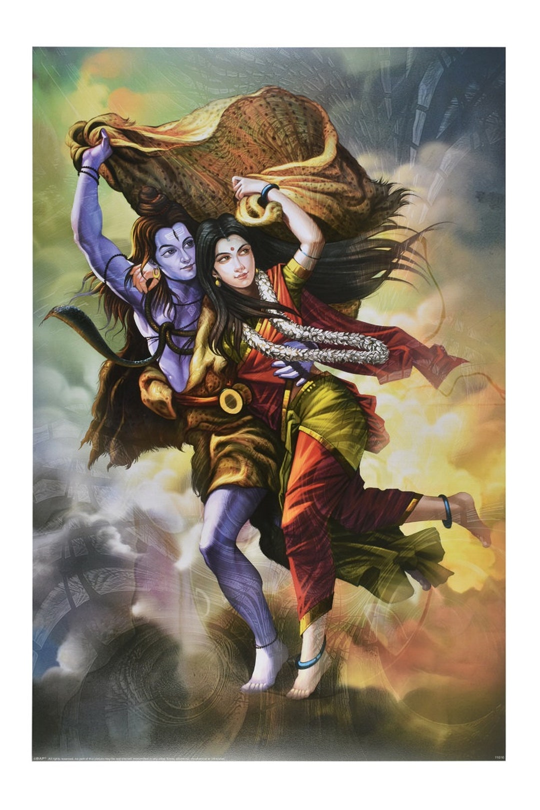 Shiv Parvati Painting Poster in Texture Print Without Frame - Etsy Shiv Parvati Painting Poster in Texture Print Without Frame - Etsy