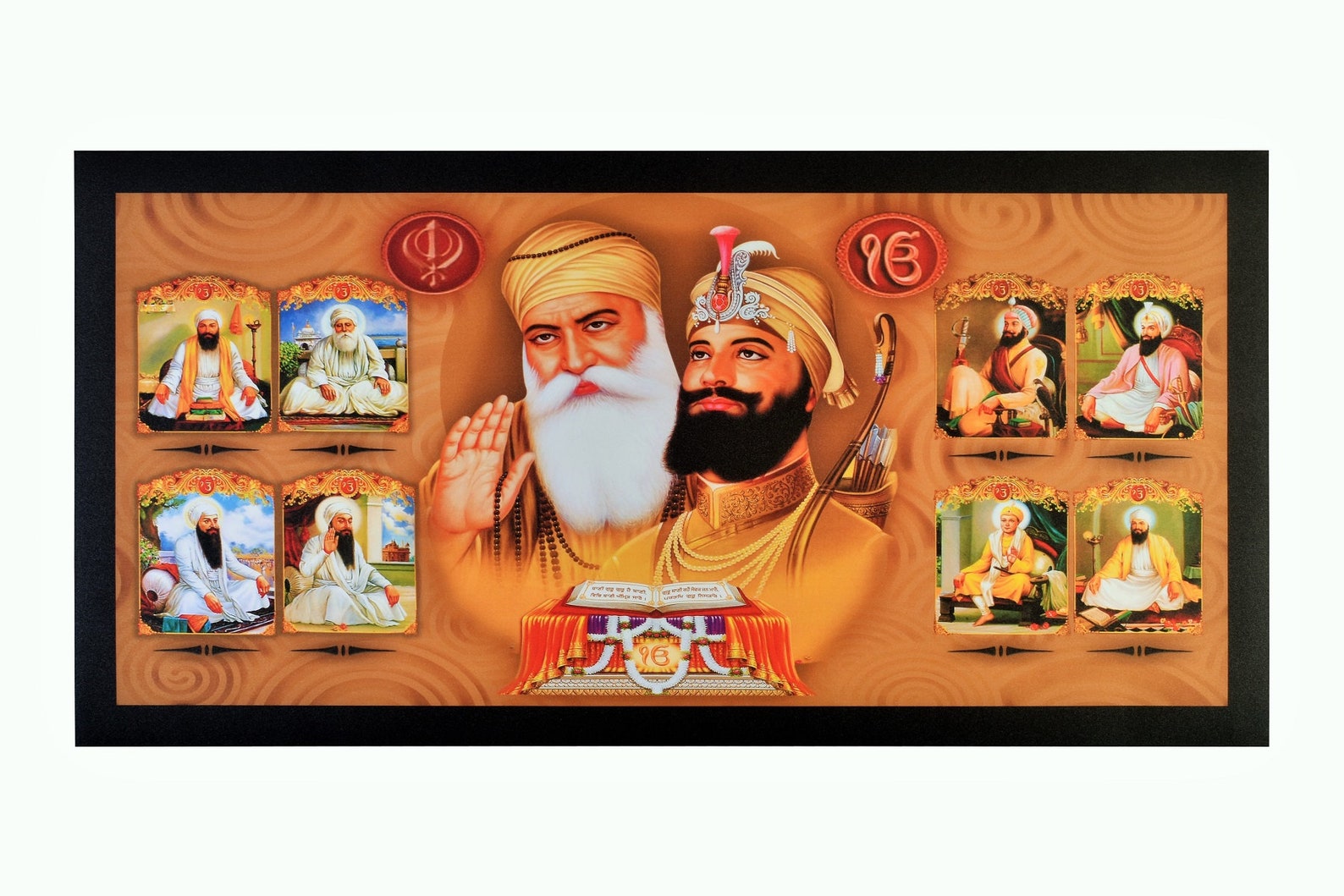 Guru Granth Sahib With 10 Gurus Sparkle Print Wall Poster - Etsy
