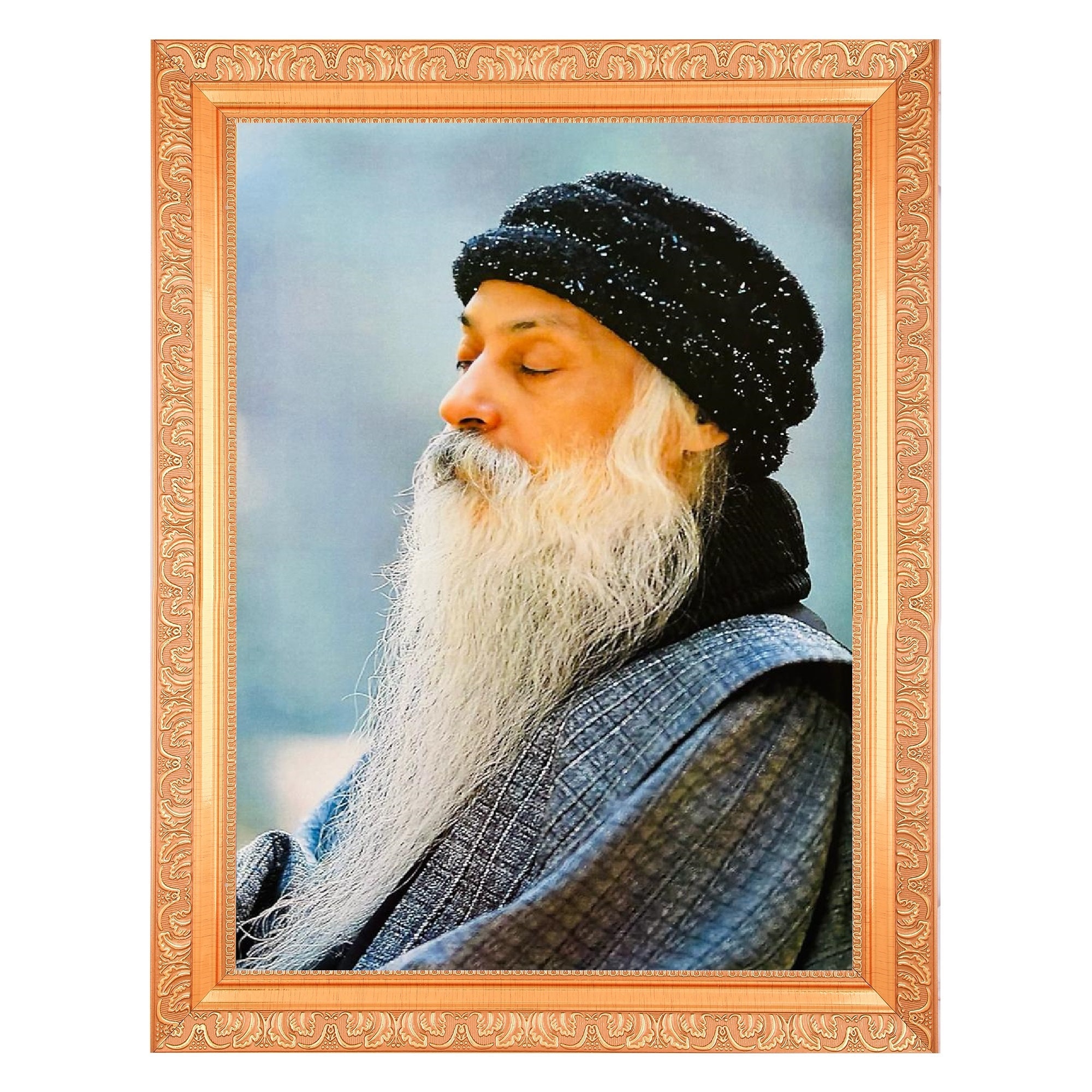 Osho Portrait Print | Golden Artwork Frame (11 X 14 Inch) - Etsy