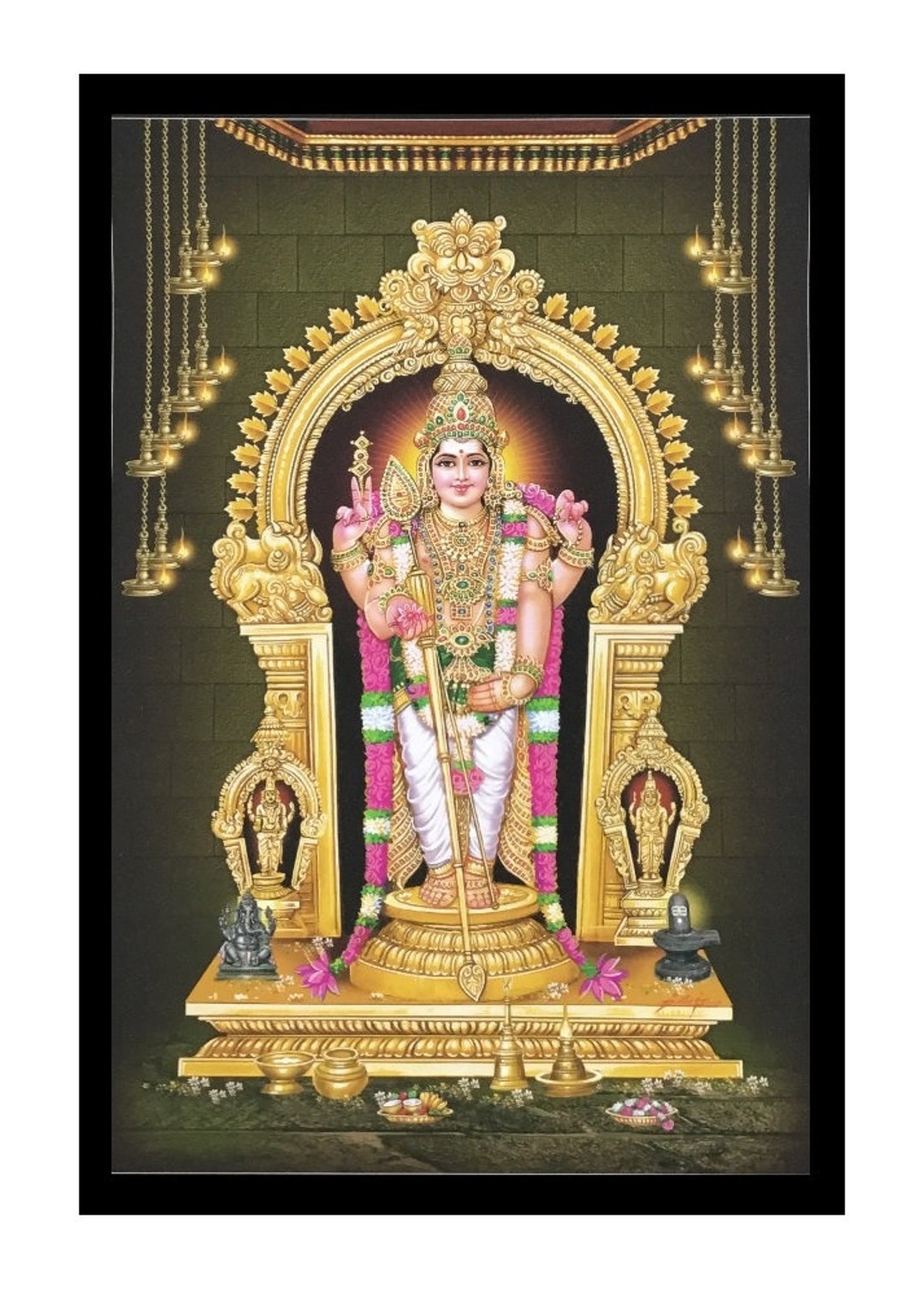 Tiruchendur Murugan God King of Warshelps Overcome Legal - Etsy