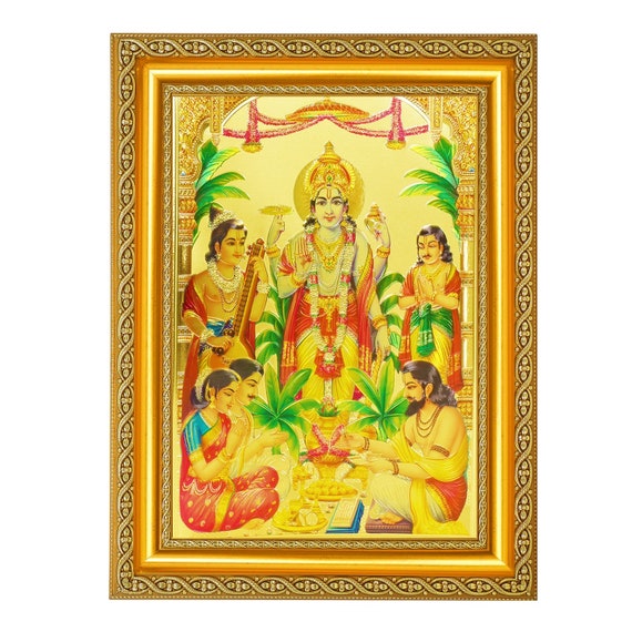 Satyanarayana Swamy Beautiful Golden Foil Photo in Golden - Etsy Singapore Satyanarayana Swamy Beautiful Golden Foil Photo in Golden - Etsy Singapore