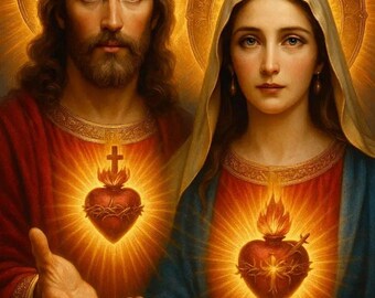 聖母マリアとイエスの額入りデジタルプリント、金色のアートワーク（11