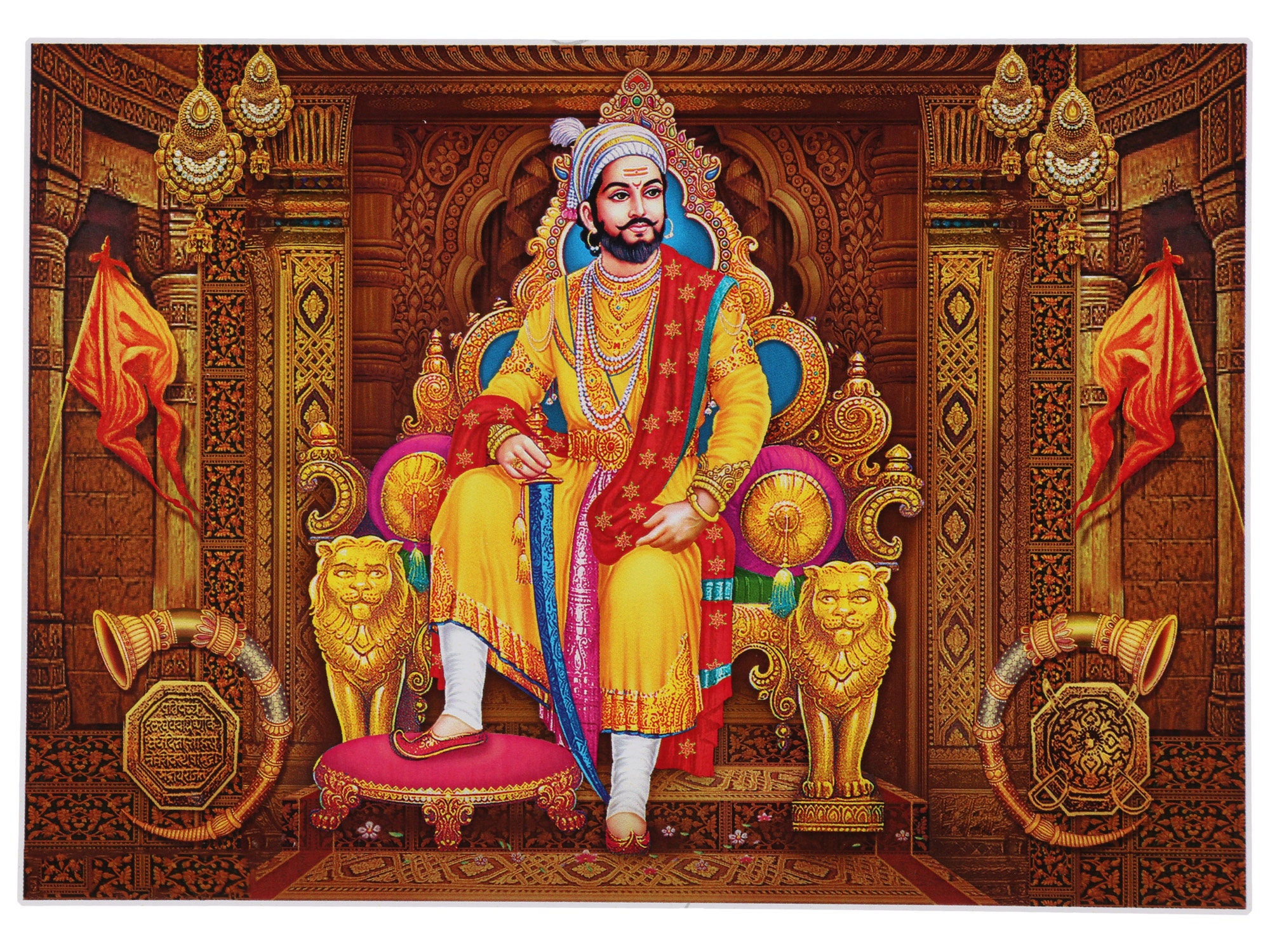 Buy Shivaji Maharaj Wall Sticker Poster Without Frame 24 X 48 Inches