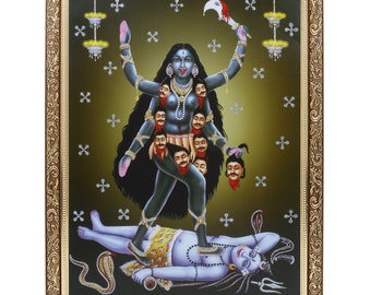 Kali Maa Silver Zari Artwork Photo in Copper Gold Artwork - Etsy Australia Kali Maa Silver Zari Artwork Photo in Copper Gold Artwork - Etsy Australia