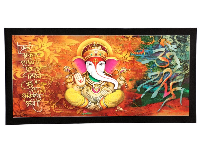top seller shree ganesh sparkle print wall sticker poster | etsy
