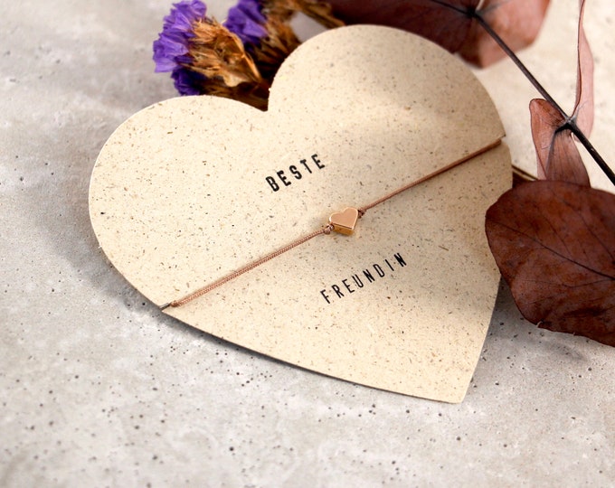 Best Friend Heart Bracelet Gift with Card