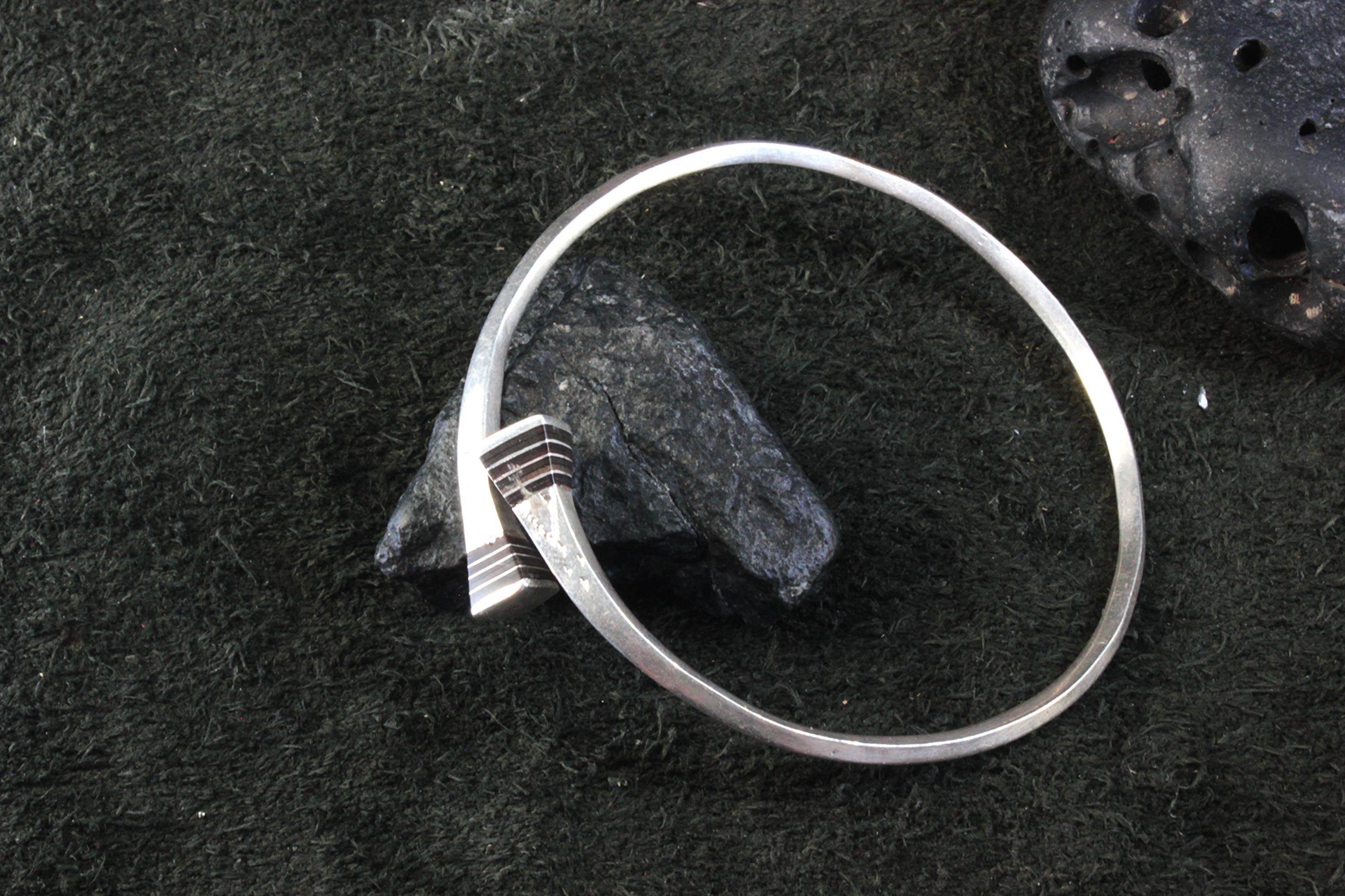 ⵣ Touareg Silver and Ebony Bangle Bracelet ⵣ - Etsy