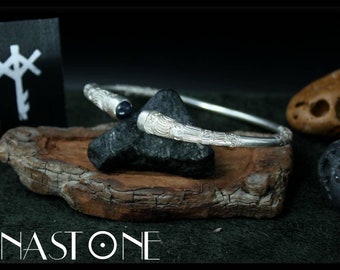 Vango vango round bangle bracelet from Madagascar set with sapphires