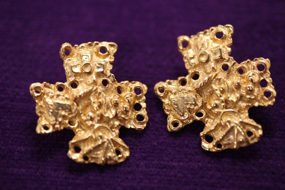 Christian Lacroix earrings vintage clips