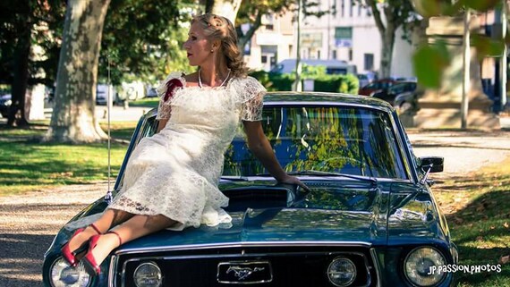 30s style bohemian dress, evening dress, wedding d