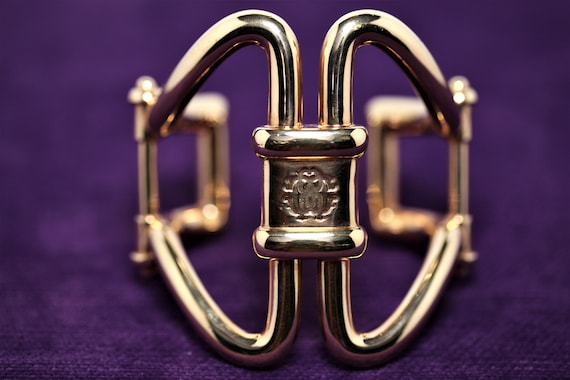 ROBERTO CAVALLI gold cuff bracelet