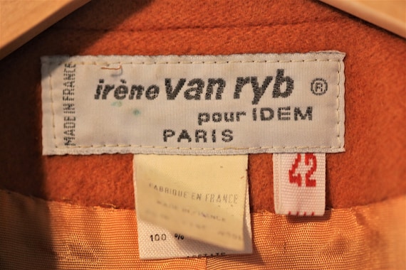 Irene Van Ryb Vintage Orange Blazer Jacket Etsy
