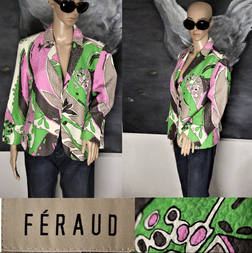 Louis Féraud '80s Embroidered Jacket, Authentic & Vintage