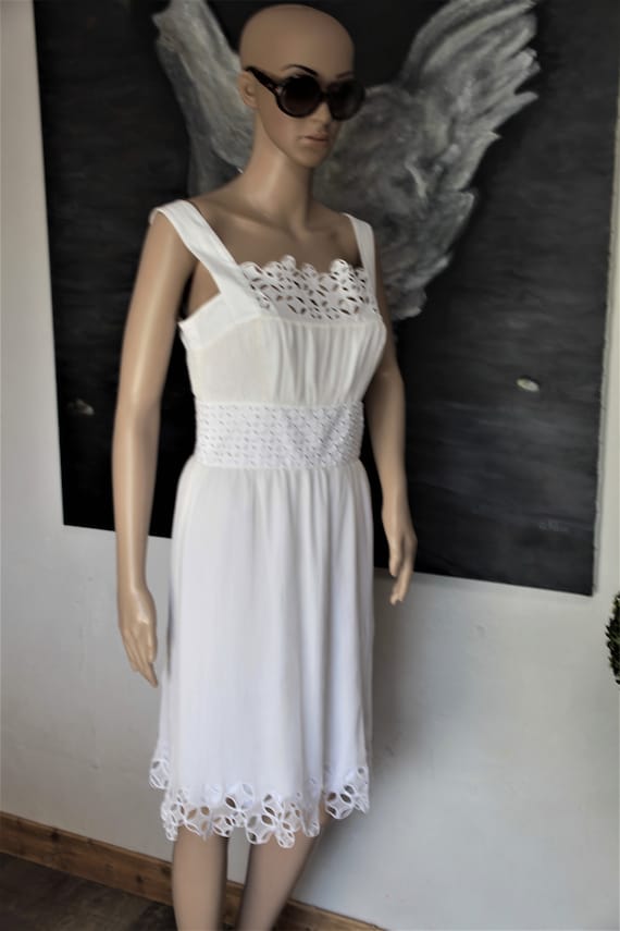 CATHERINE MALANDRINO robe de soie blanche - image 2