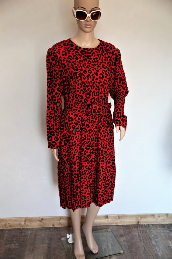 80s leopard dress