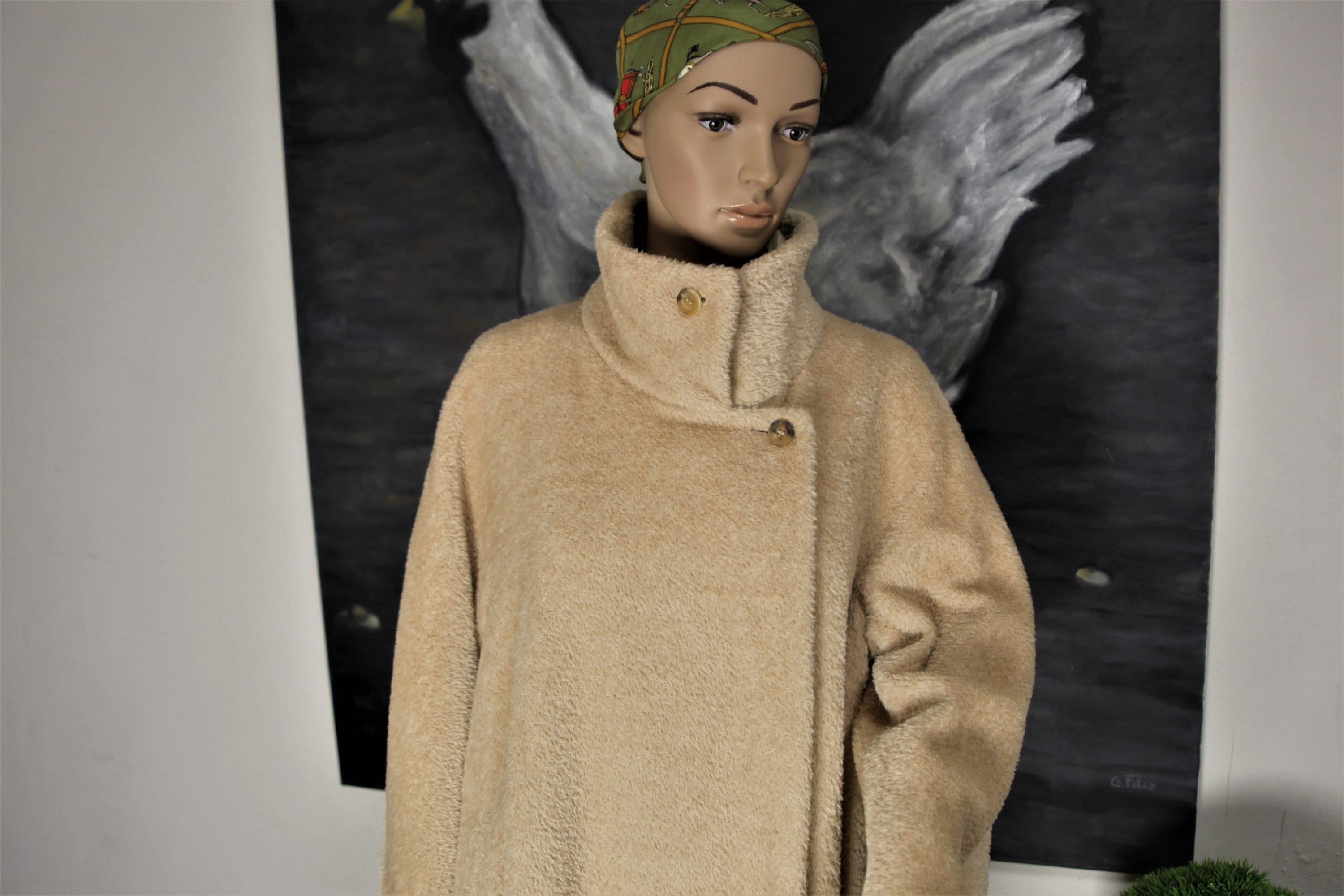 Max mara alpaca and sale wool coat