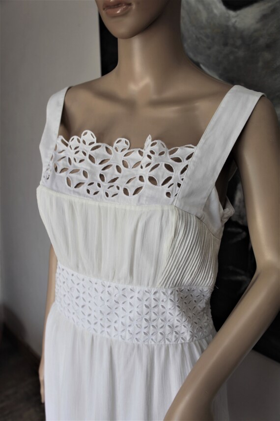 CATHERINE MALANDRINO robe de soie blanche - image 4