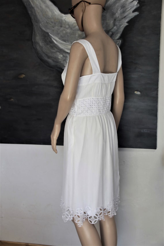 CATHERINE MALANDRINO robe de soie blanche - image 7