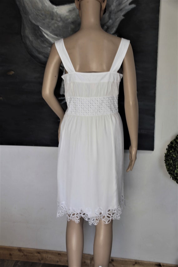 CATHERINE MALANDRINO robe de soie blanche - image 8