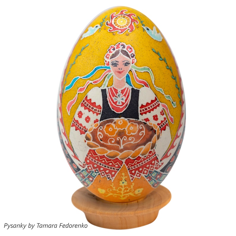 Ukrainian Souvenir Real Pysanka Big Goose Egg. Ukrainian Women - Etsy
