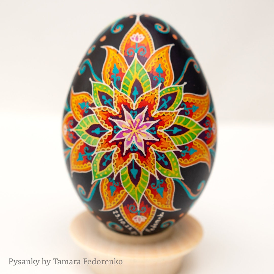Ukrainian Gift Real Pysanka Egg Hand Made Painted Souvenir. Easter Egg ...