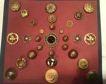 Antique selection of period Buttons including Niello work ….20% discount on multi-purchases of buttons !