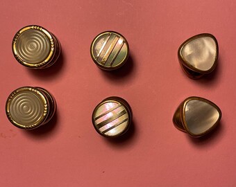 3 Pairs of Cufflinks with retractable chains ..French 1930’s ….not copies !