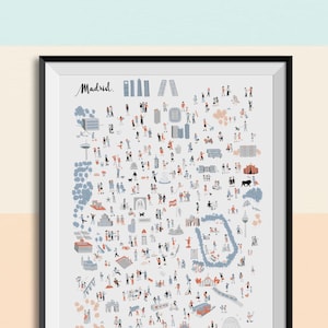 Carte de Madrid imprimée