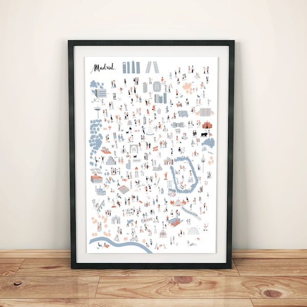 Mapa Madrid print