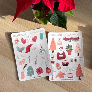 Set di fogli di adesivi - Natale accogliente | Set XXL, adesivi, inverno, piante, abeti, adesivi, album, agenda, Filofax, bullet journal