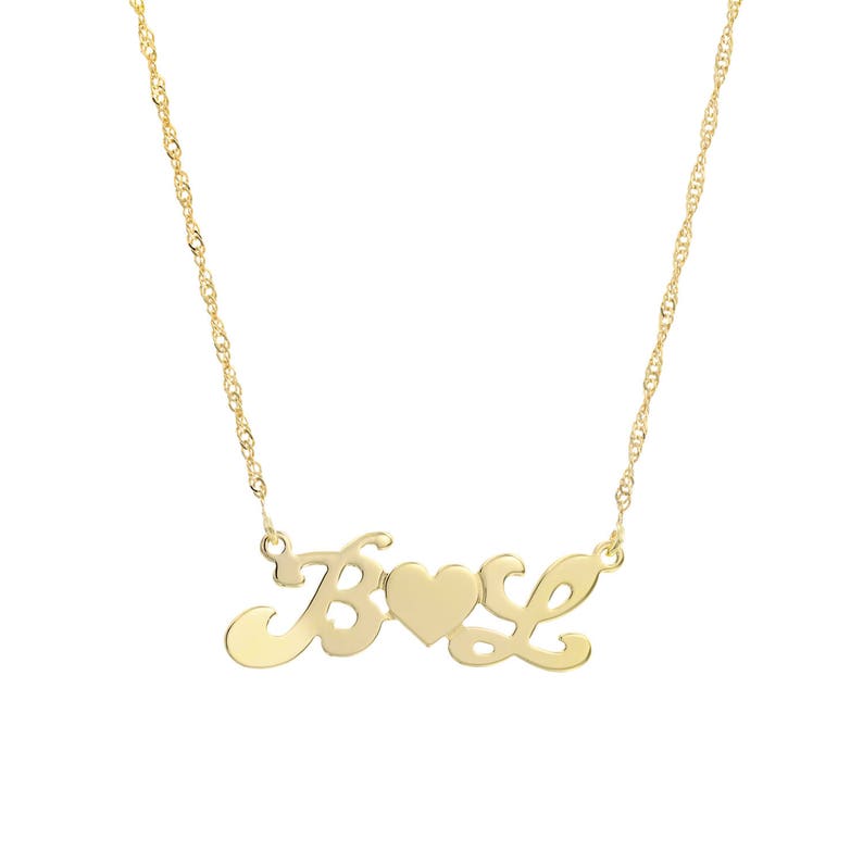 Personalized Gift Personalize Necklace Gold Initials Necklace Personalized Jewelry Custom Necklace Personalized Initials Necklace