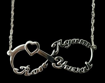 Personalized Infinity Necklace - Custom Infinity Necklace - Infinity Name Necklace - Personalized Name Necklace - Custom Name Necklace - BFF