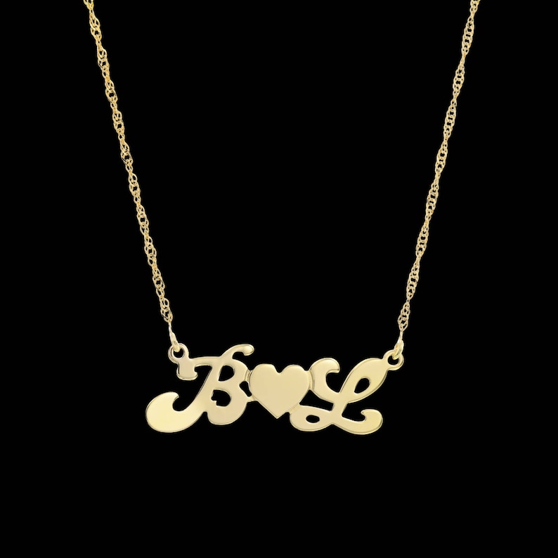 Personalized Gift Personalize Necklace Gold Initials Necklace Personalized Jewelry Custom Necklace Personalized Initials Necklace