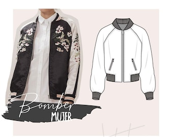 PDF Sewing Pattern – Jacket / Bomber / Women's Jacket in all sizes XS // S // M // L // XL