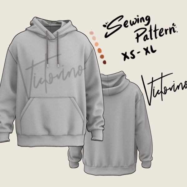 Mens Hoodie Sewing Pattern Etsy