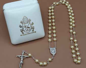 Papa León XIV - Rosario auténtico de una audiencia privada - Bendecido y presentado por el Santo Padre - Vaticano