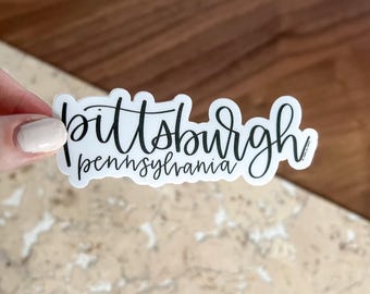 pittsburgh pennsylvania sticker: waterproof minimalist Pittsburgh laptop sticker