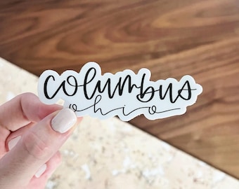 Columbus Ohio waterproof sticker for laptop or water bottle