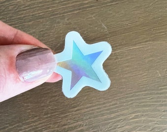 mini holografischer Stern Aufkleber: kleiner wasserfester Füller Aufkleber für Wasserflasche