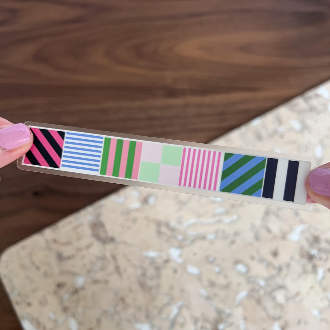 Bright Preppy Sticker, Waterproof Colorful Stripe Stickers, Long ...
