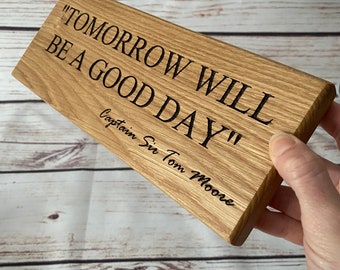 Personalised Engraved Oak Quote Plaque
