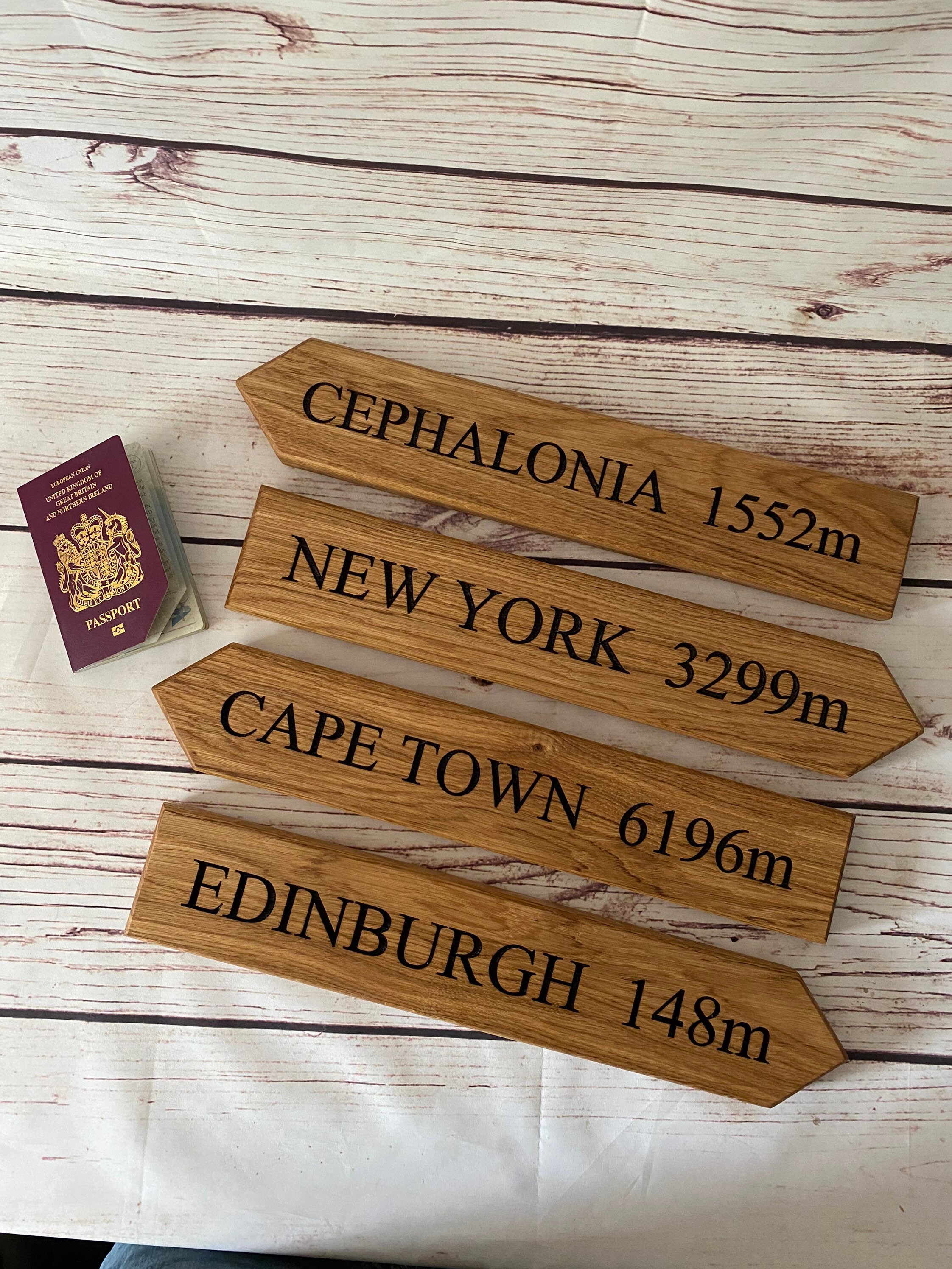 Personalised Engraved Oak Finger Sign / Signpost - Etsy
