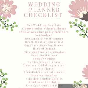 Simple Wedding Checklist Planner image 1